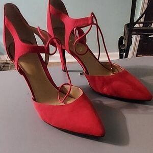Unisa Red Strappy Heels